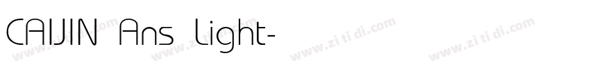 CAIJIN Ans Light字体转换
